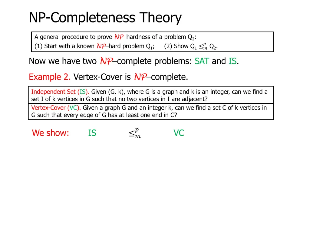 np completeness theory 8