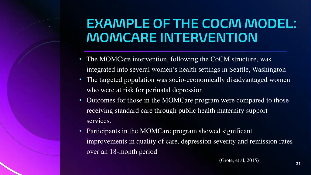 example of the example of the cocm momcare