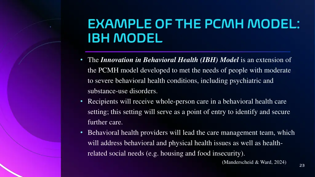 example of the pcmh model example of the pcmh