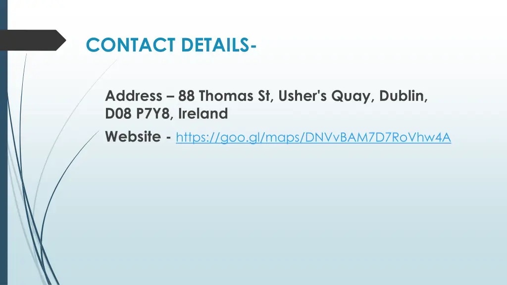 contact details
