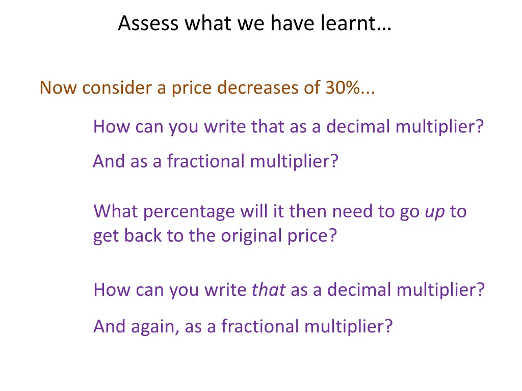 assess what we have learnt 1