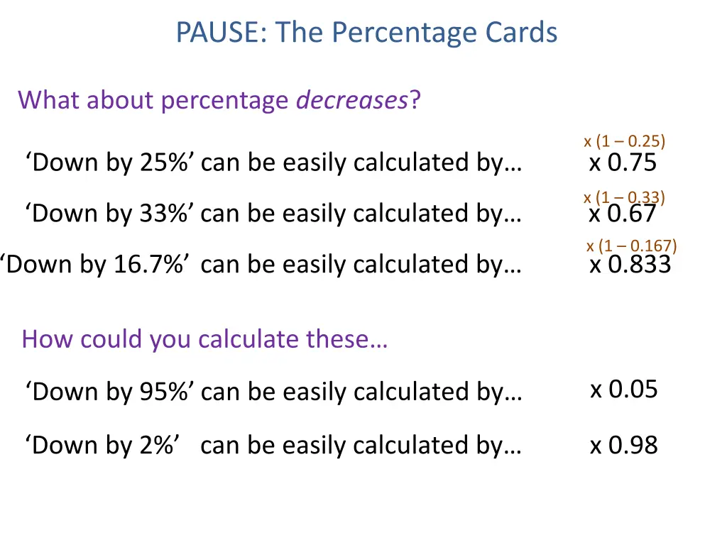 pause the percentage cards 1