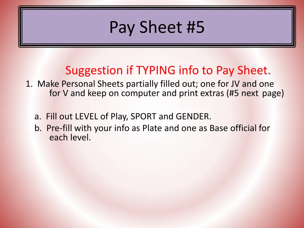 pay sheet 5