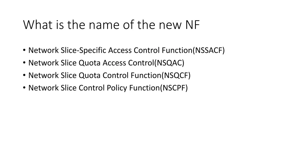 what is the name of the new nf