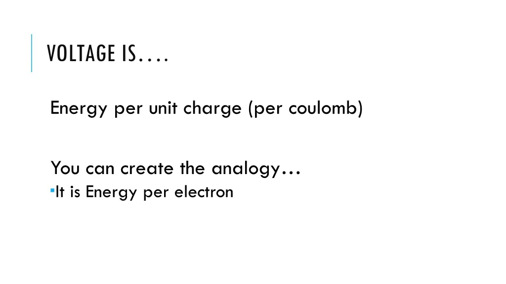 voltage is