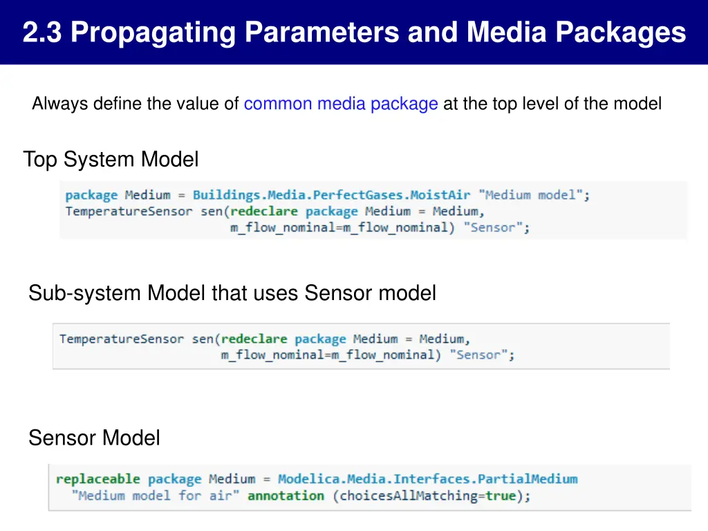 2 3 propagating parameters and media packages 1