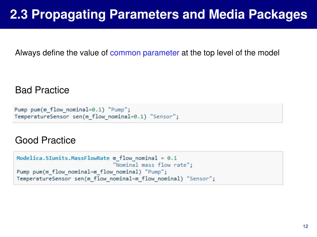 2 3 propagating parameters and media packages
