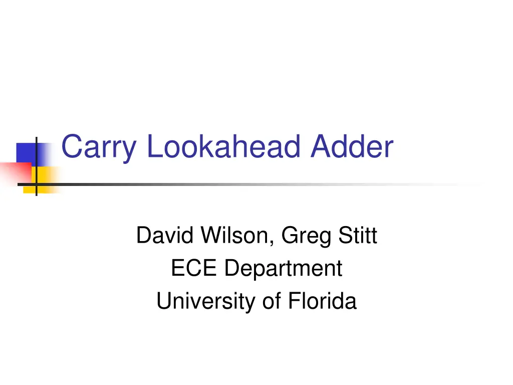 carry lookahead adder
