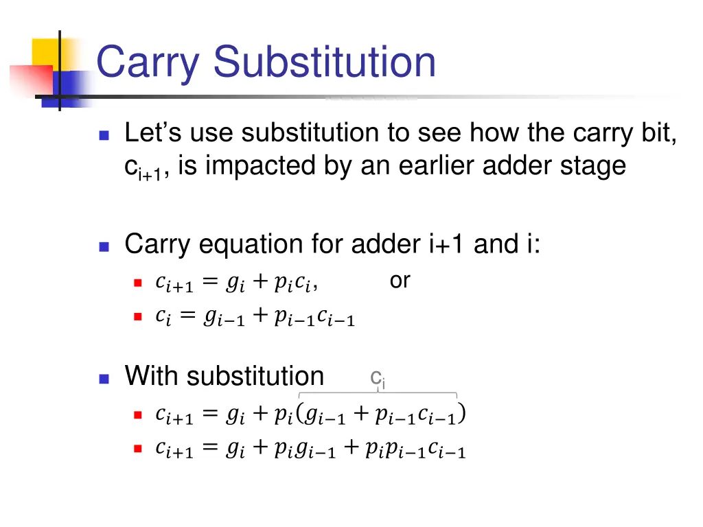 carry substitution