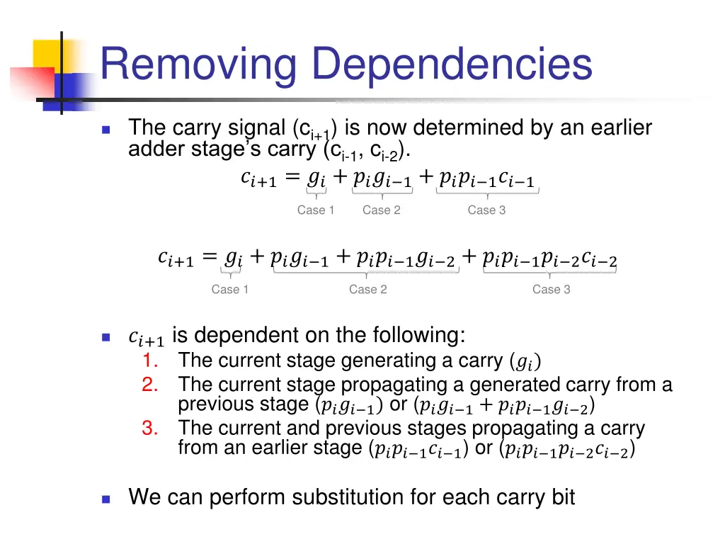 removing dependencies