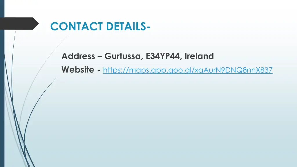contact details