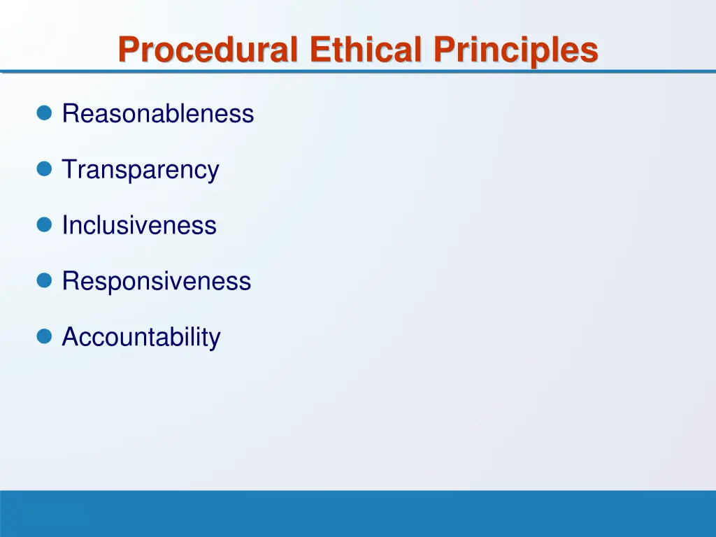 procedural ethical principles