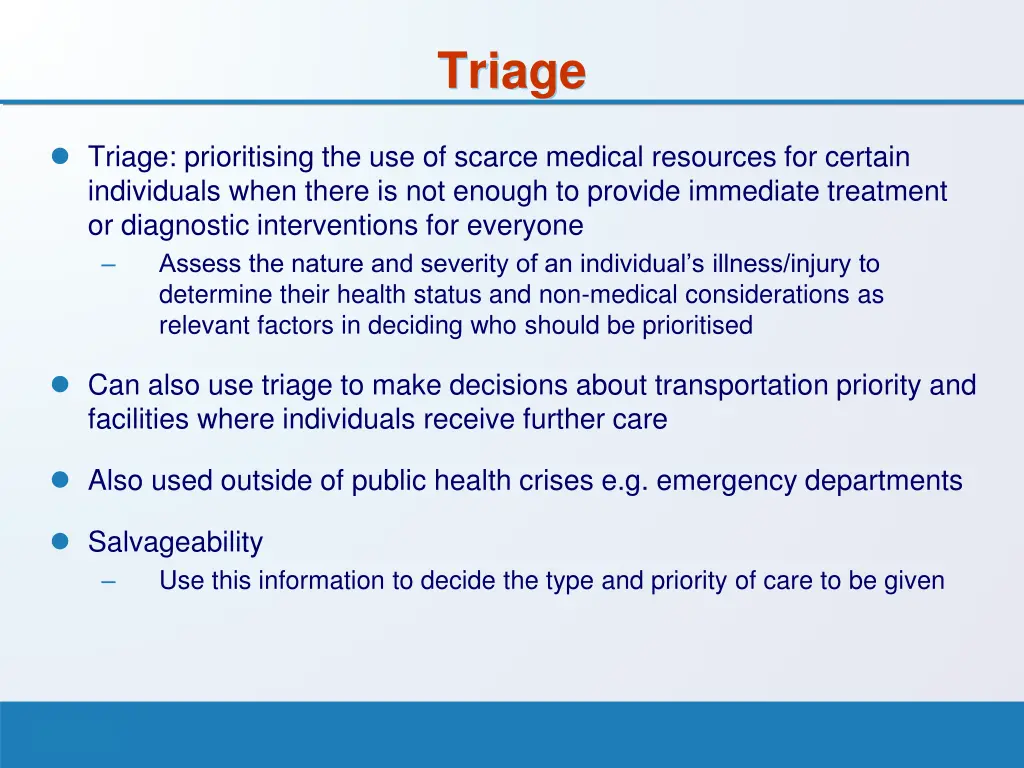 triage