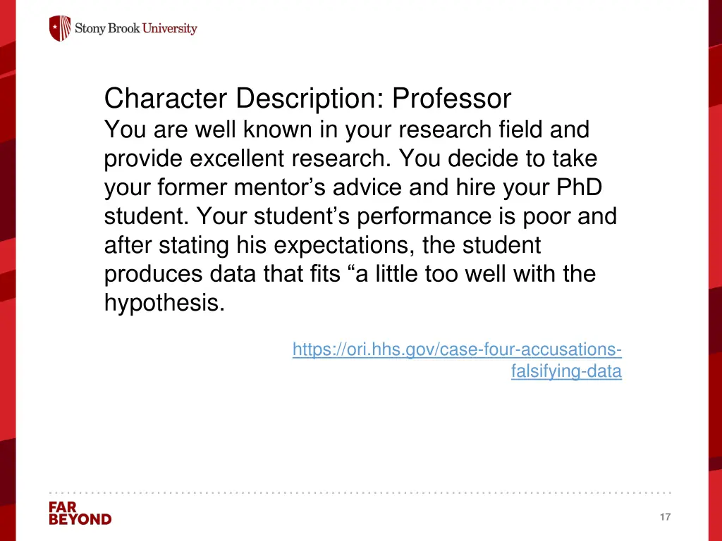 character description professor you are well