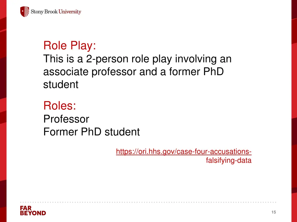 role play this is a 2 person role play involving
