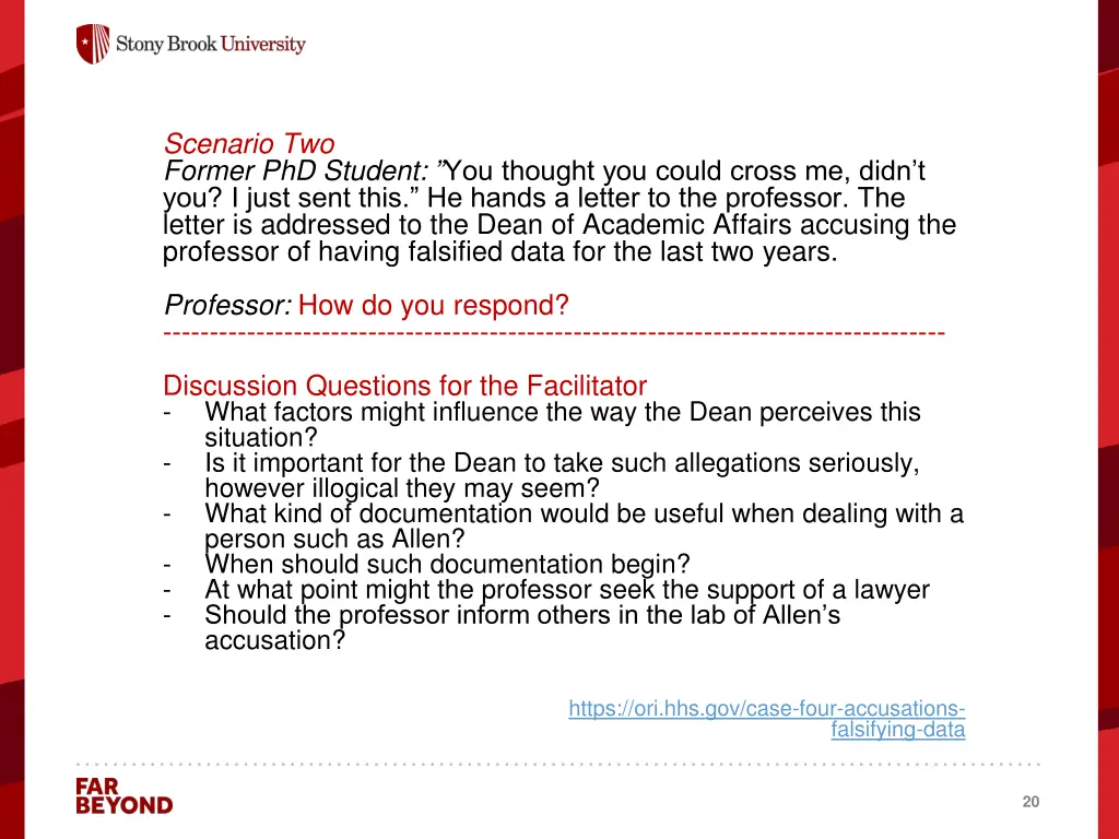 scenario two former phd student you thought