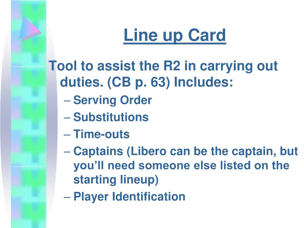 line up card