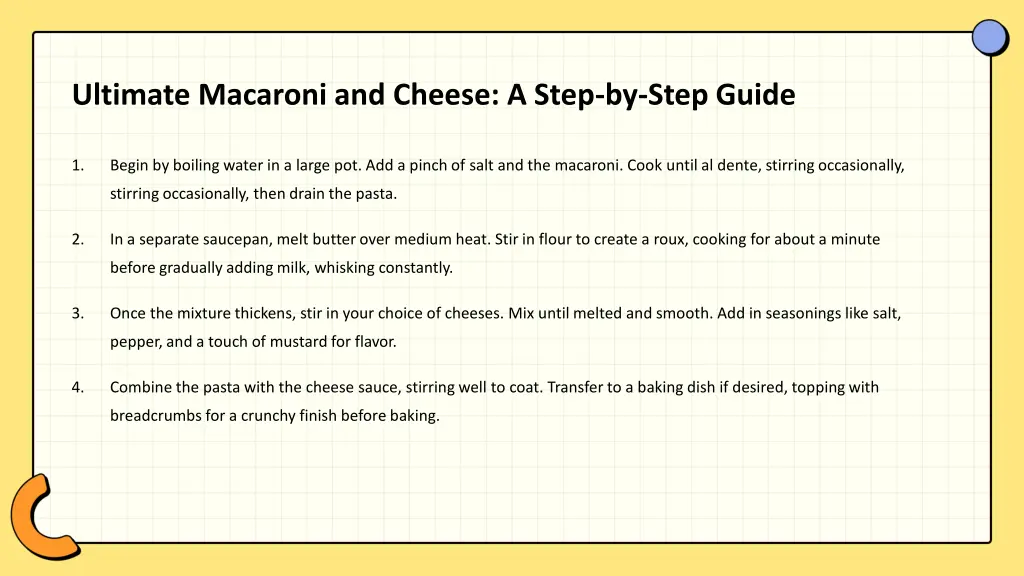 ultimate macaroni and cheese a step by step guide