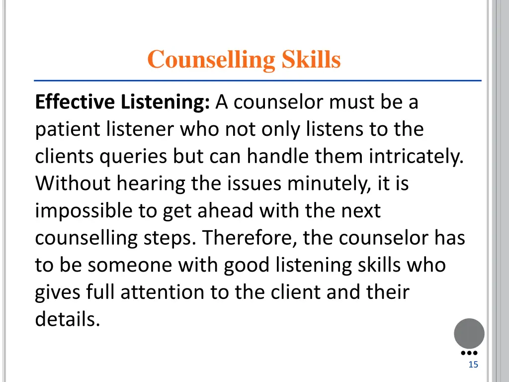 counselling skills