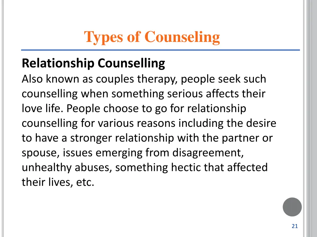 types of counseling 3