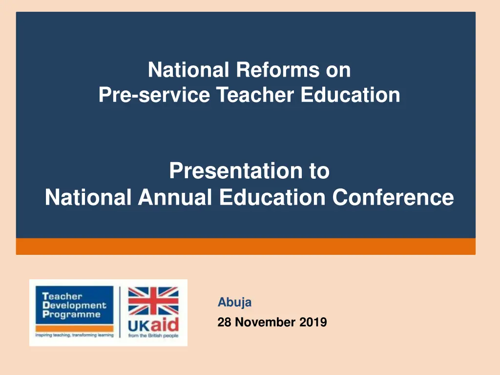 national reforms on pre service teacher education