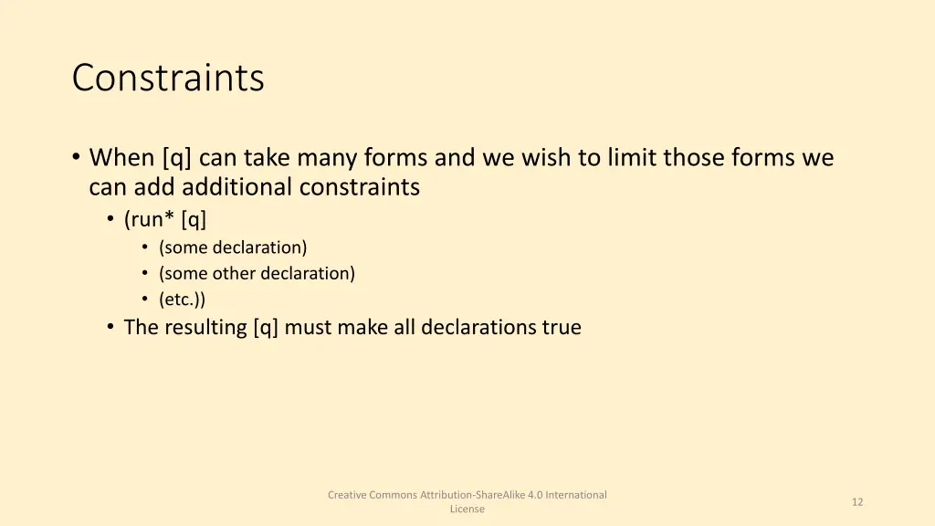 constraints