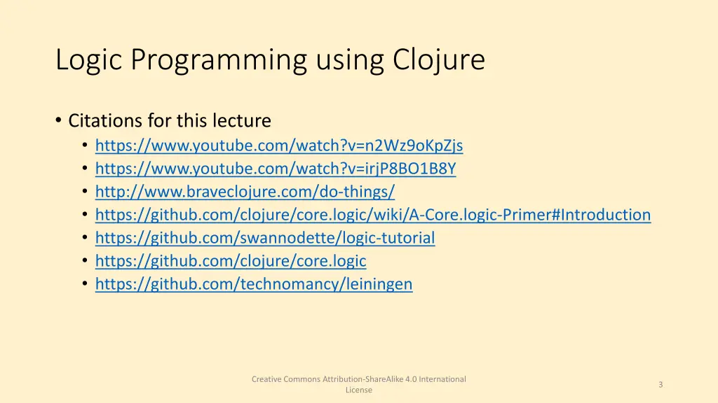 logic programming using clojure