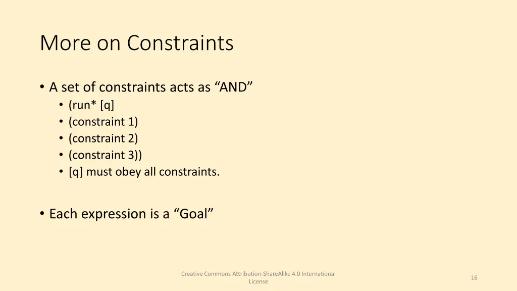more on constraints