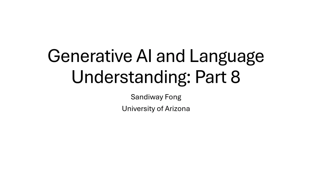 generative ai and language understanding part