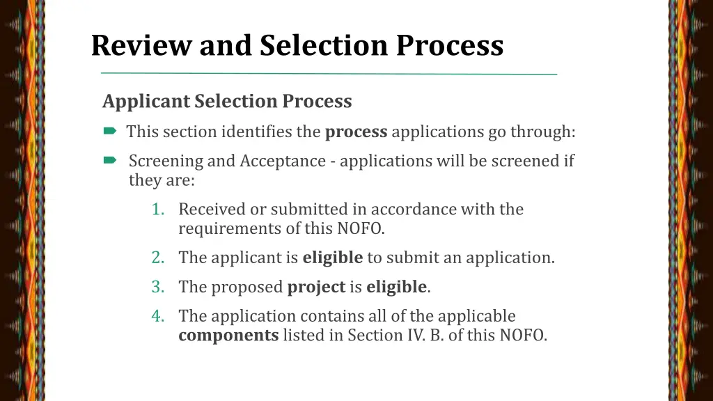 review and selection process 1