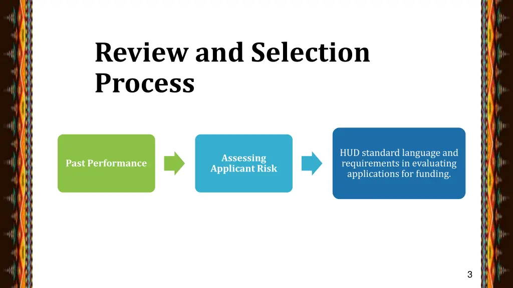 review and selection process