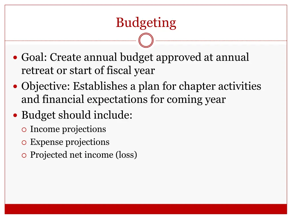 budgeting