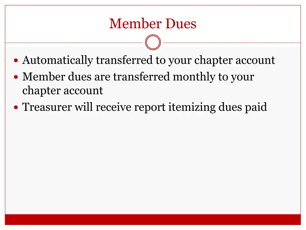 member dues