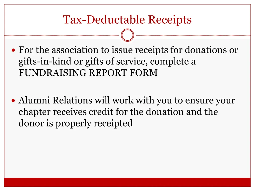 tax deductable receipts