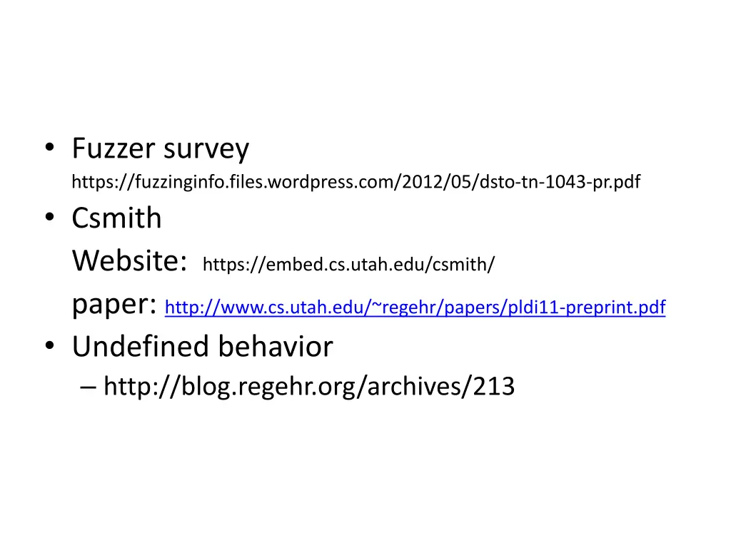 fuzzer survey https fuzzinginfo files wordpress
