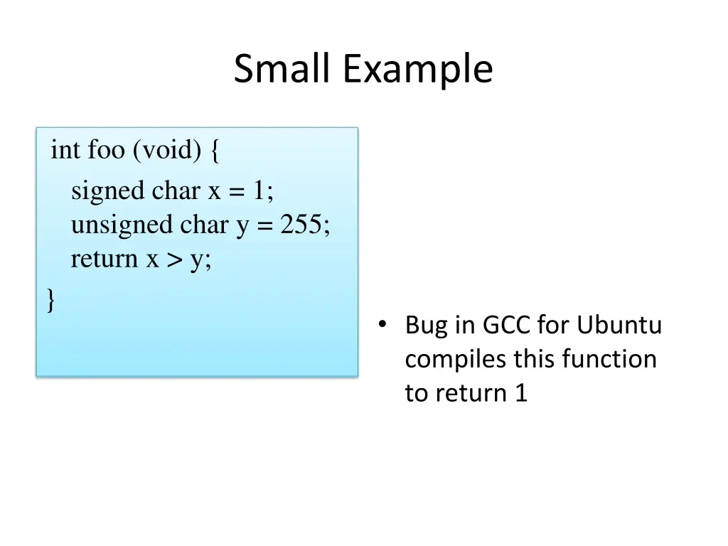 small example