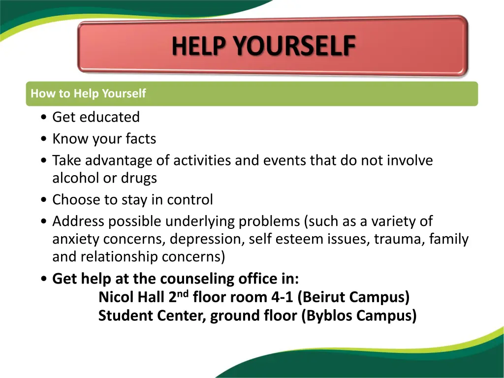 how to help yourself