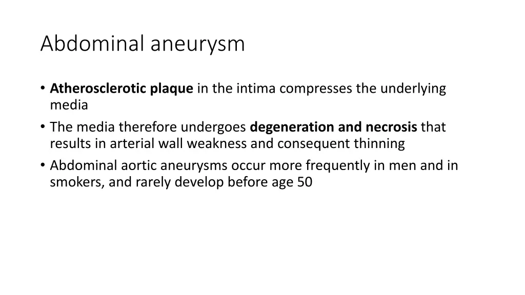 abdominal aneurysm