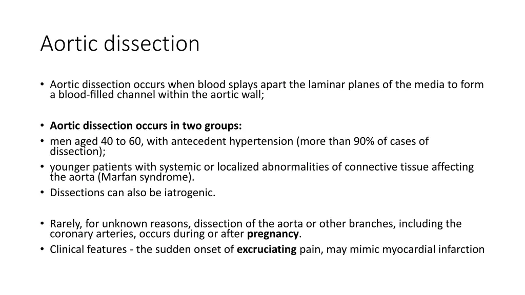 aortic dissection