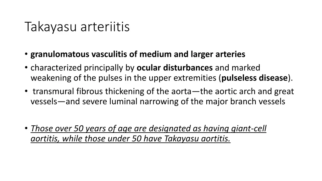 takayasu arteriitis