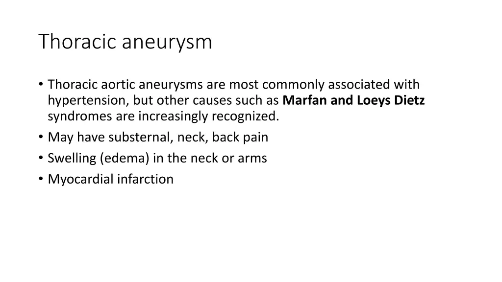 thoracic aneurysm