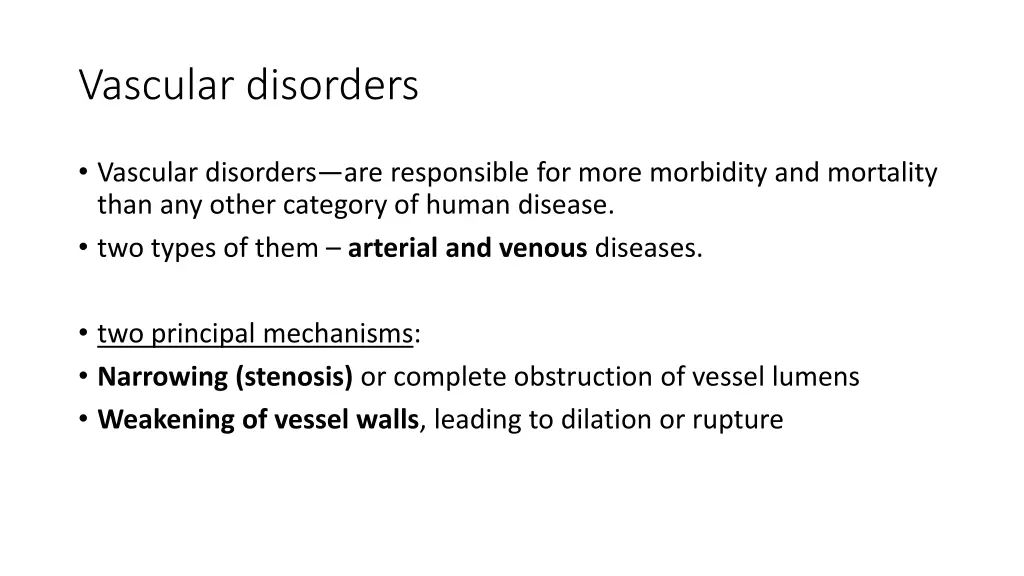 vascular disorders
