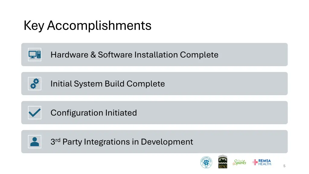 key accomplishments