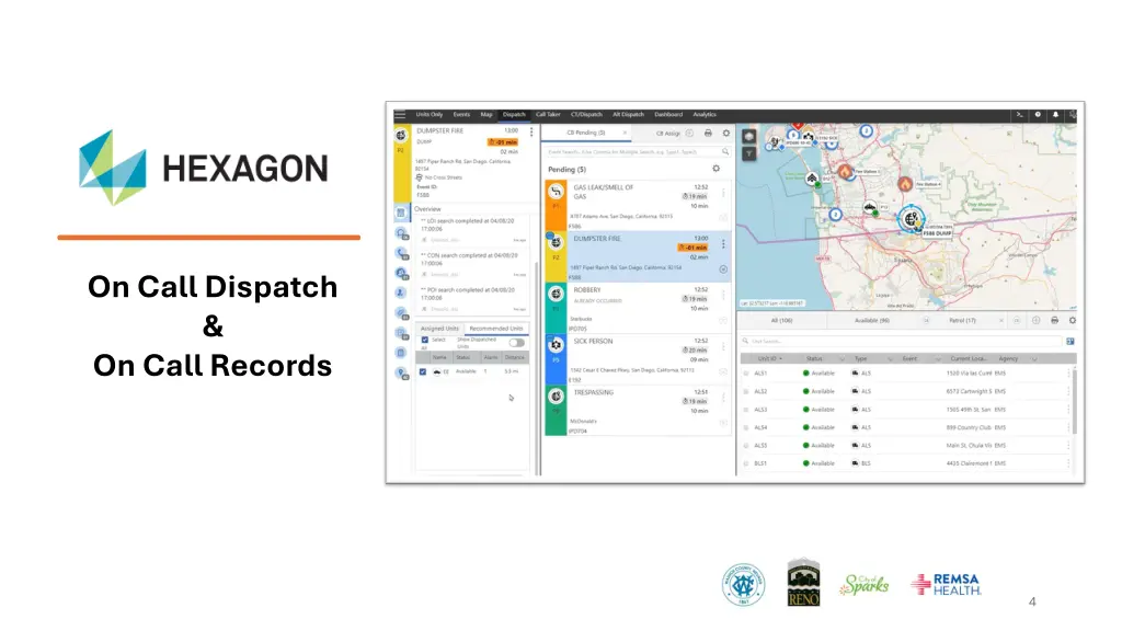 on call dispatch on call records