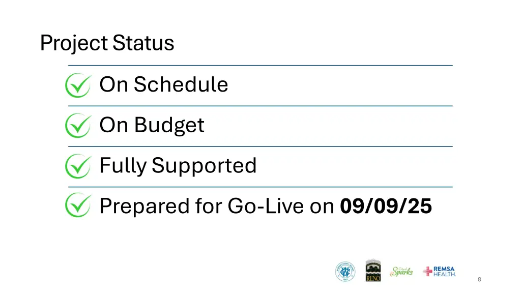 project status