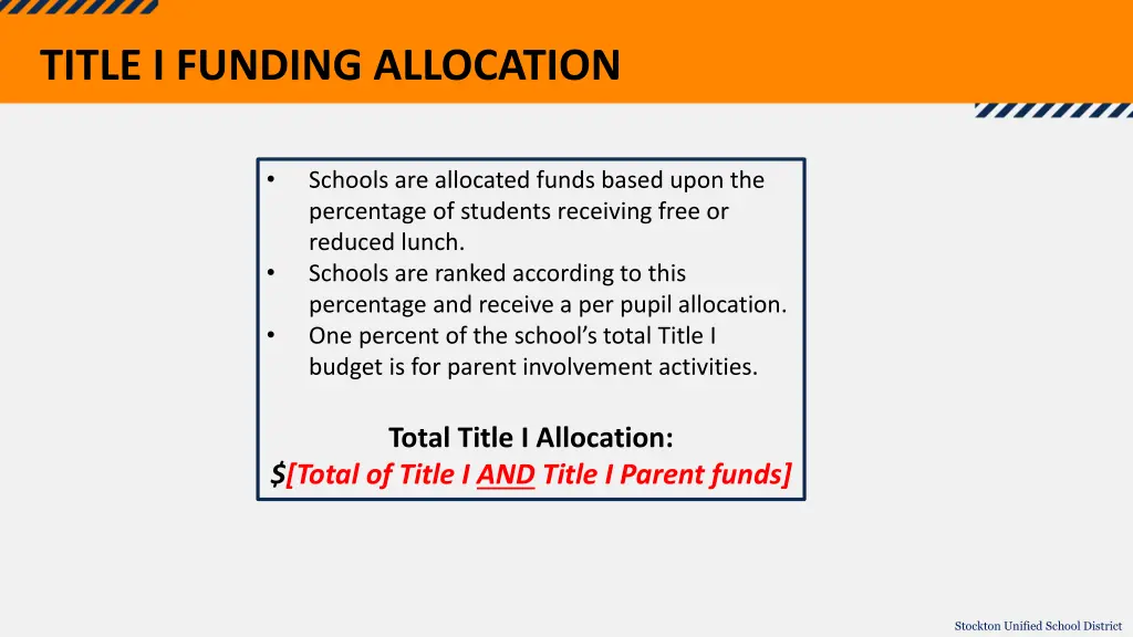 title i funding allocation