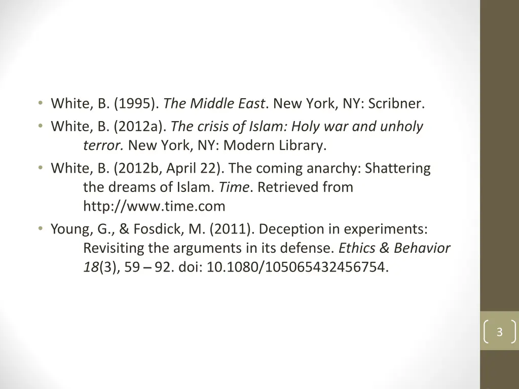 white b 1995 the middle east new york ny scribner