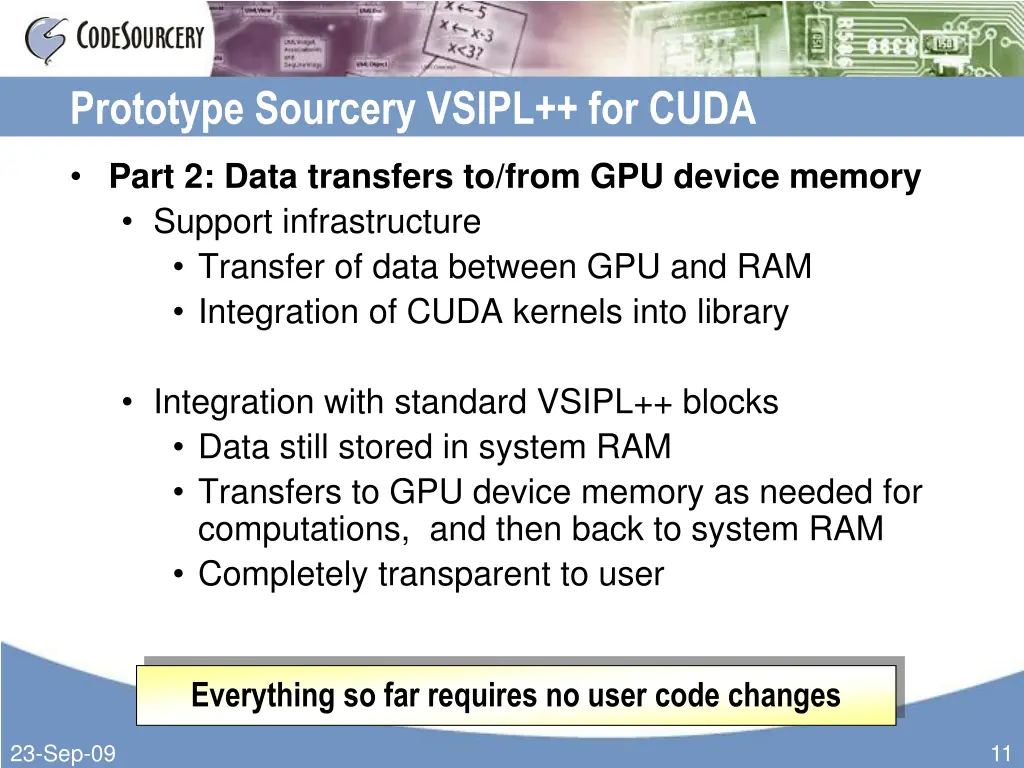 prototype sourcery vsipl for cuda 1
