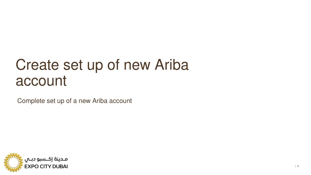 create set up of new ariba account