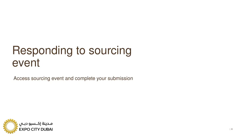 responding to sourcing event